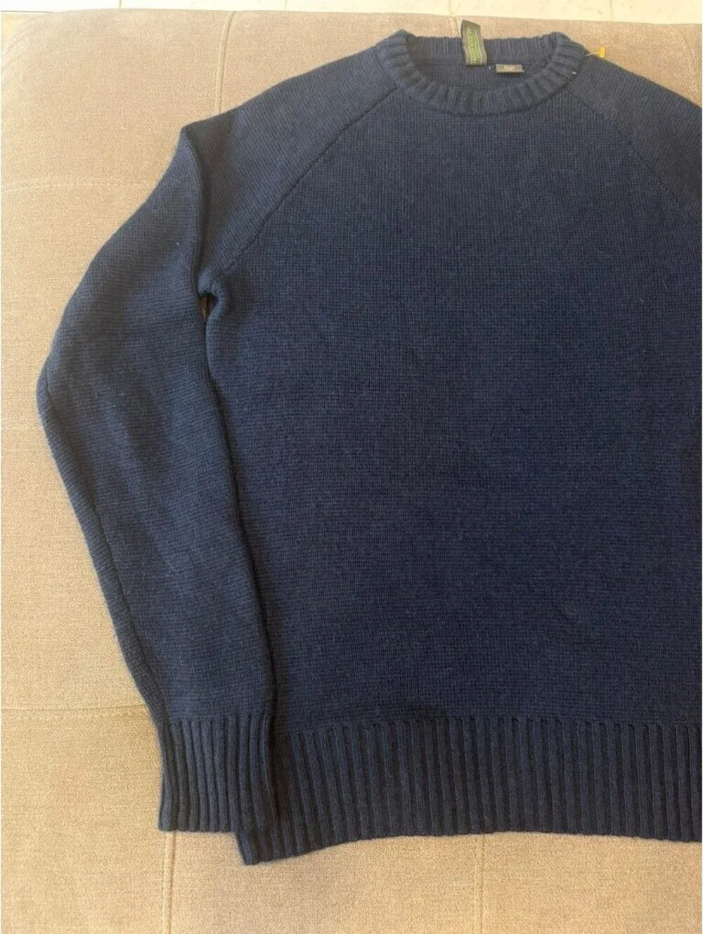 Stio Mens M 100% Merino Wool Sweater Navy Blue Crewneck
